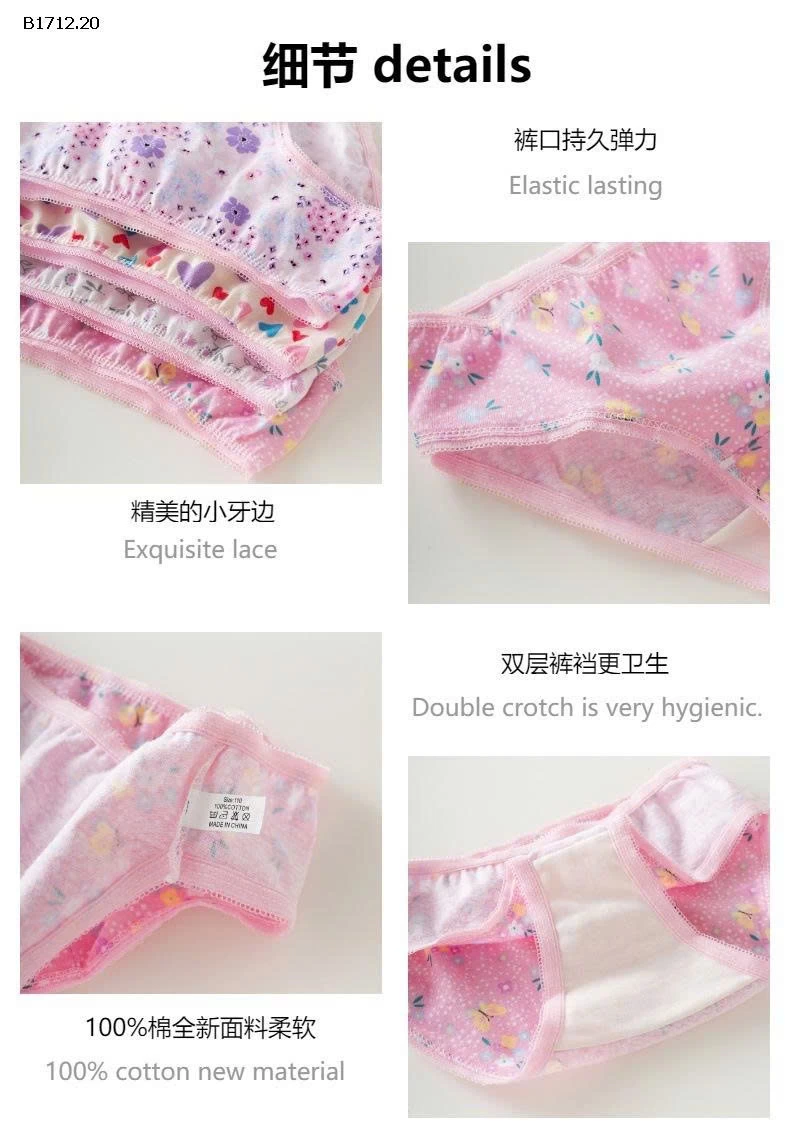 SET 12 QUẦN CHIP BÉ GÁI - sỉ 130k