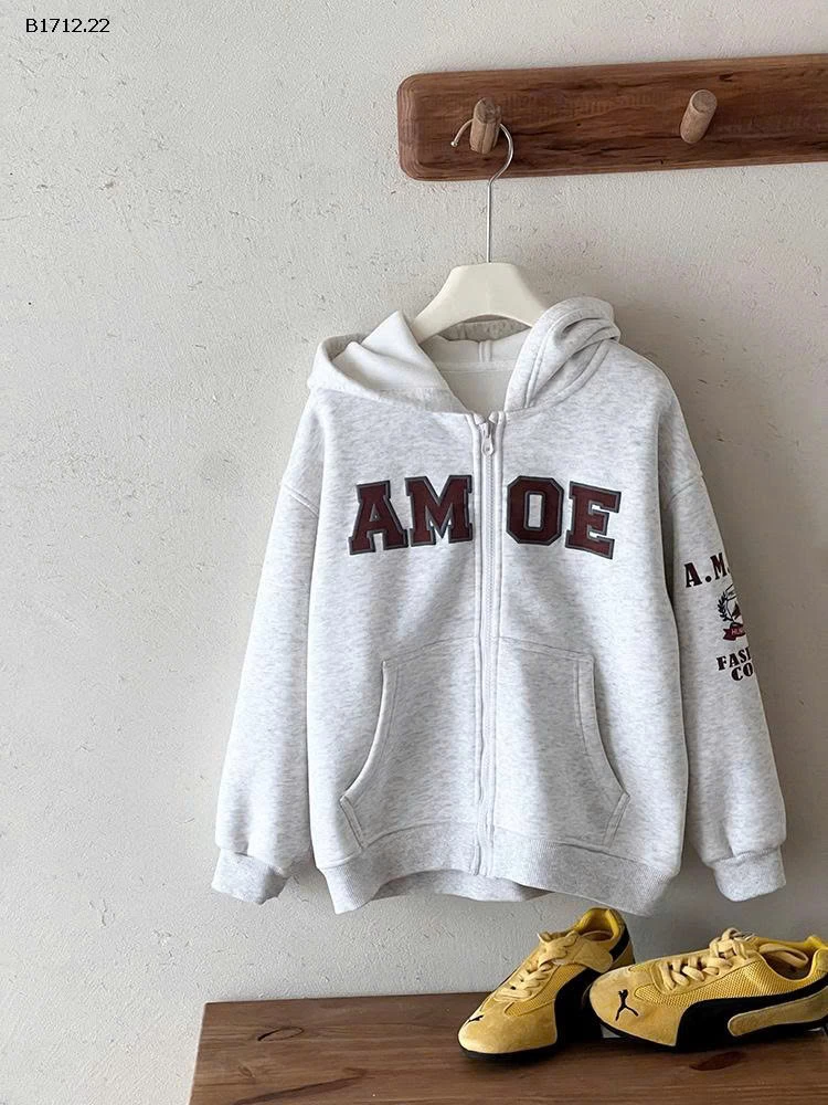 ÁO KHOÁC NỈ AMBB KIDS- Giá sỉ 90-150: 252k 160: 277k