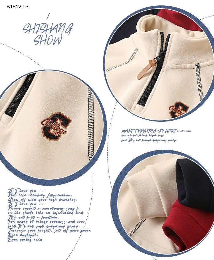 ÁO NỈ  BÉ TRAI  - Giá sỉ 200k , riêng sz170 : 215k