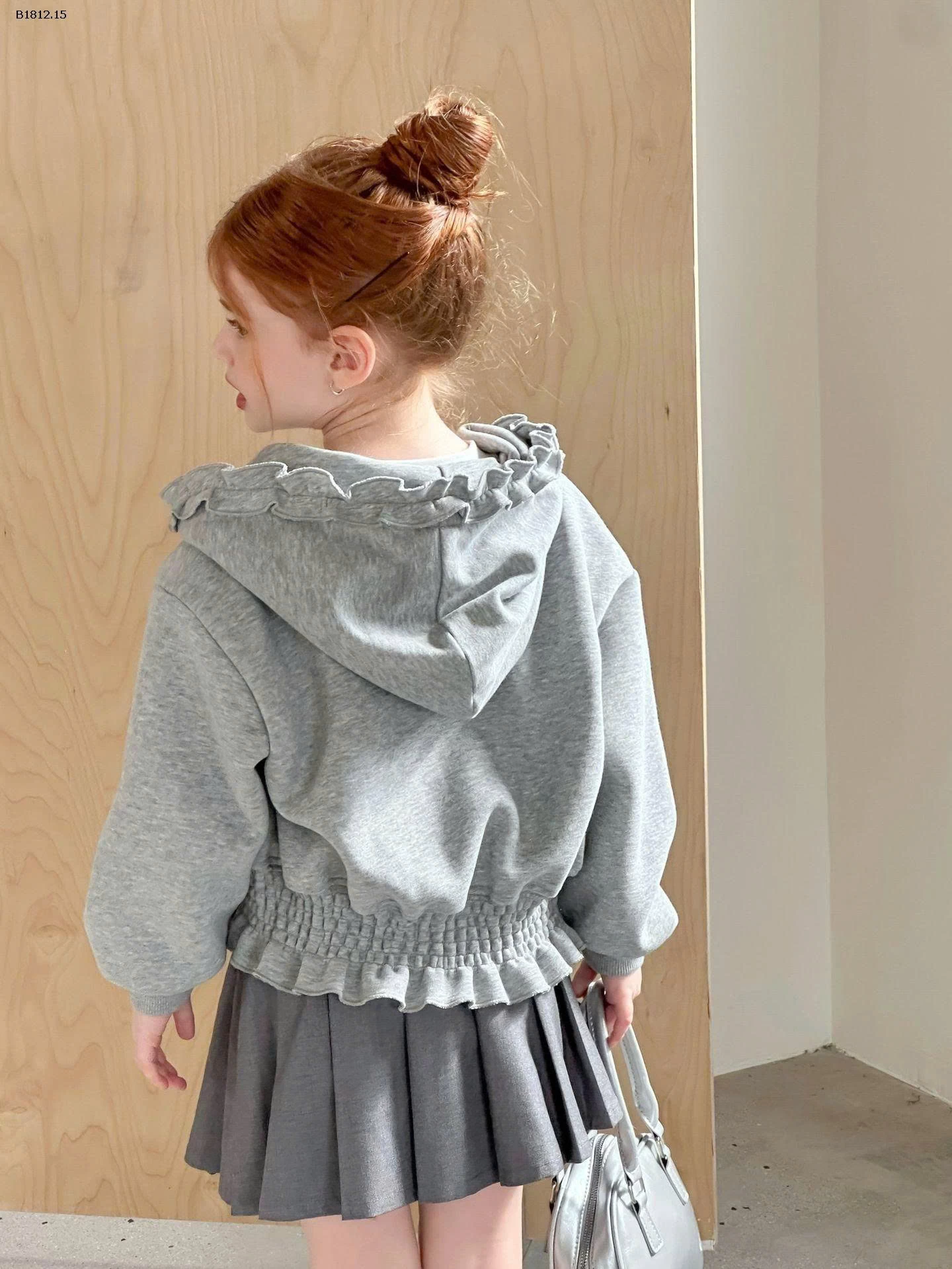 ÁO KHOÁC NỈ VIỀN BÈO TIỂU THƯ CHO BG  - Giá sỉ sz 90-140 giá 215k  sz 150 giá 229k 