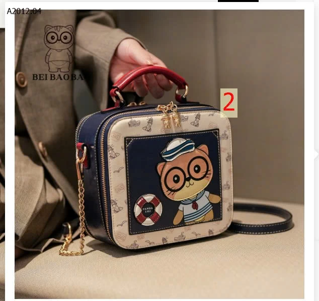 TÚI DA FORM VUÔNG HÌNH MÈO BEIBAOBAO-Giá sỉ 310k