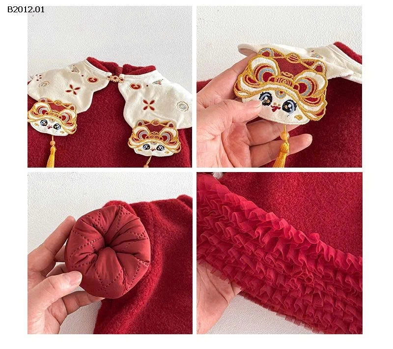 VÁY ĐỎ PHONG CÁCH TRUNG HOA BG - sỉ 265k