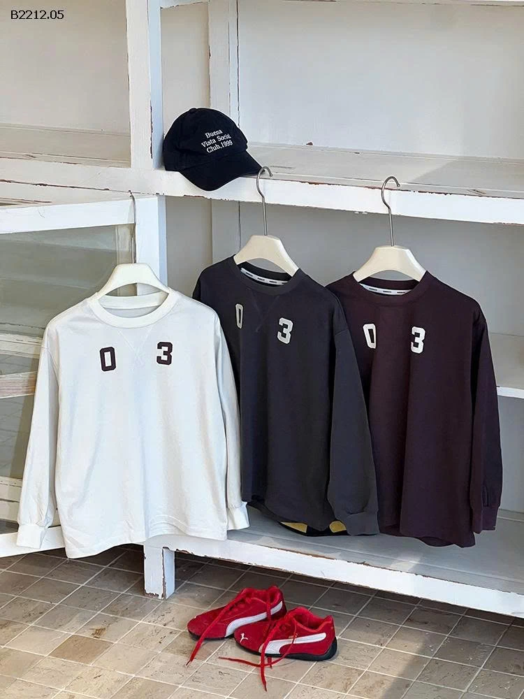 ÁO THUN DÀI TAY SỐ 03 AMBB- Giá sỉ Sz90-150: 160k sz 160: 175k sz 170: 200k