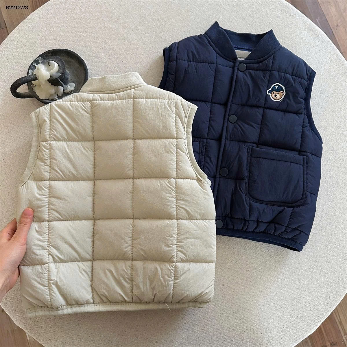 Gile phao thêu lo.go BEAR - sỉ 157k