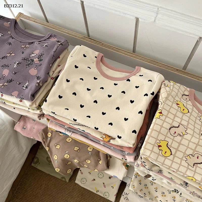 Đồ ngủ bằng len co giãn cho bé trai và bé gái CỦA  NHÀ AMBB - Giá sỉ  Sz 80-150 : 140k Sz 160 : 160k