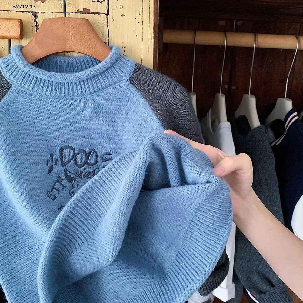 ÁO LEN PHỐI MÀU CHO BÉ TRAI - Giá sỉ sz 90-120: 165k  sz130-160: 185k 