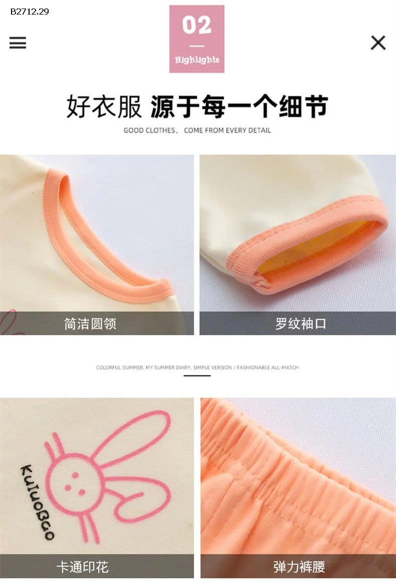 BỘ DÀI TAY CHO BÉ 7 MẪU- Giá sỉ 80-110: 79k/1 bộ 120-150 : 94k/1 bộ