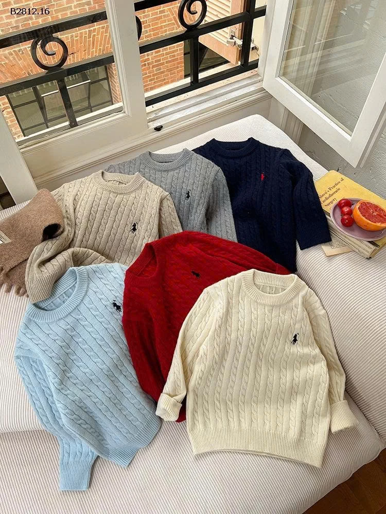 ÁO LEN THỪNG LOGO NGỰA AMBB  24A138-Giá sỉ  sz 90-150: 191k  sz 160: 208k 