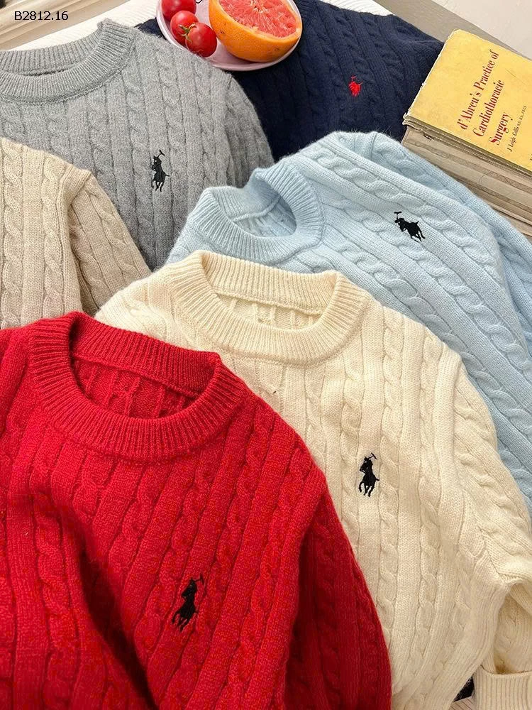 ÁO LEN THỪNG LOGO NGỰA AMBB  24A138-Giá sỉ  sz 90-150: 191k  sz 160: 208k 