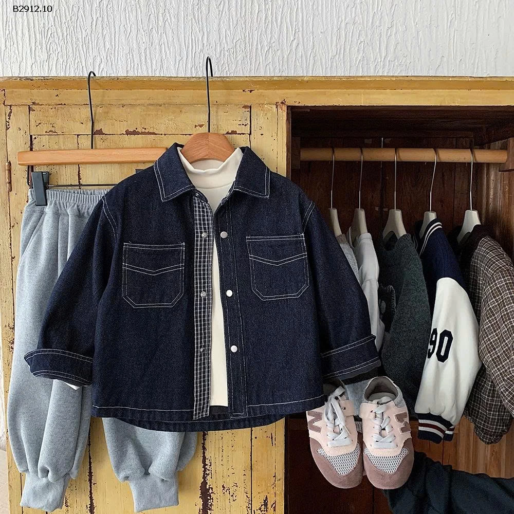 Áo khoác denim lót lông cừu mùa đông Muye -Giá sỉ  258k