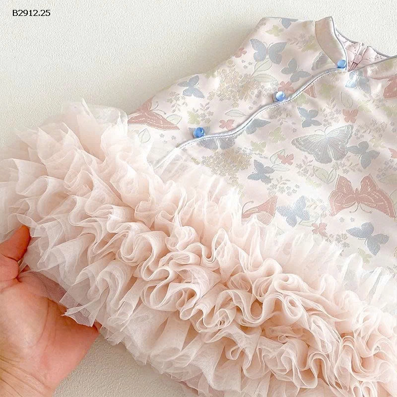 Đầm Tết cổ điển cho bé gái-Giá sỉ  váy  : 220k áo dệt kim :  130k 