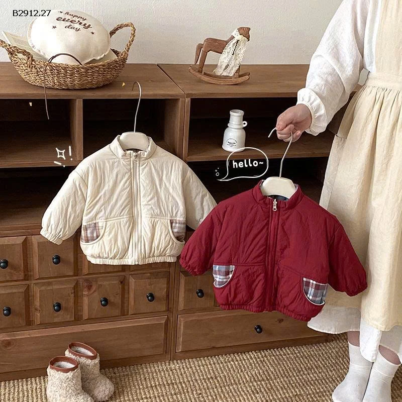 Áo khoác cotton lót bông dày dặn hai mặt cho bé - giá sỉ 230k
