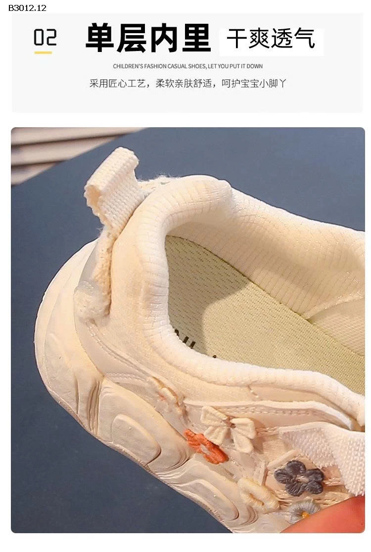 GIÀY THỂ THAO HOA SIÊU XINH CHO BÉ GÁI  - sỉ 180k