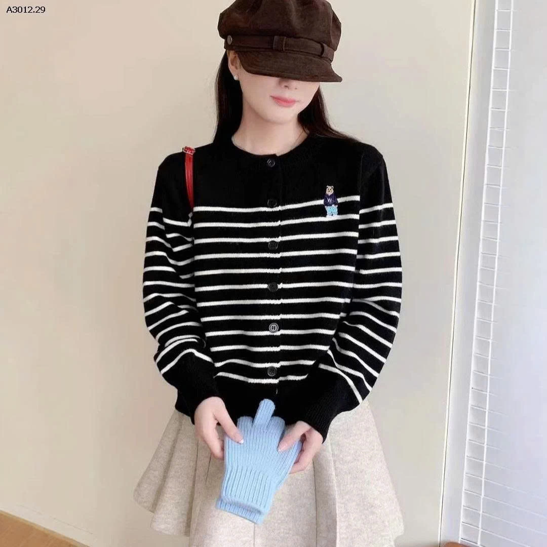 ÁO CARDIGAN GẤU KẺ CHO NỮ - sỉ 160k