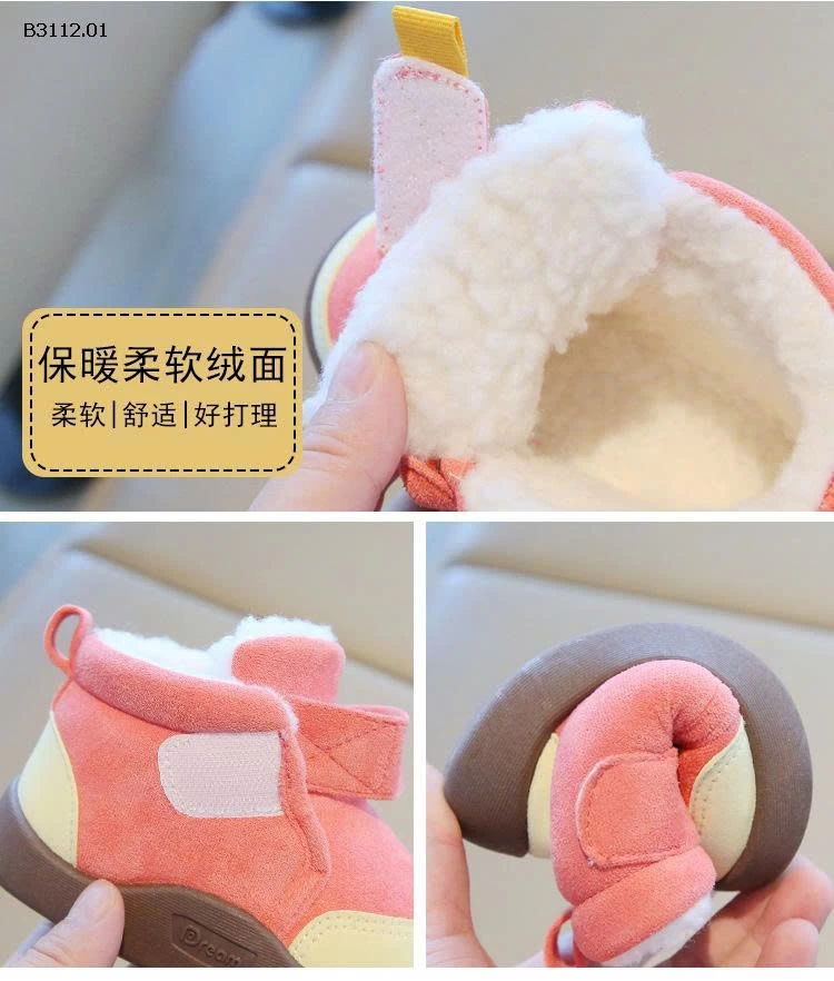 Giày bánh mì mùa đông đế mềm, lót lông cho bé -Giá sỉ 138k