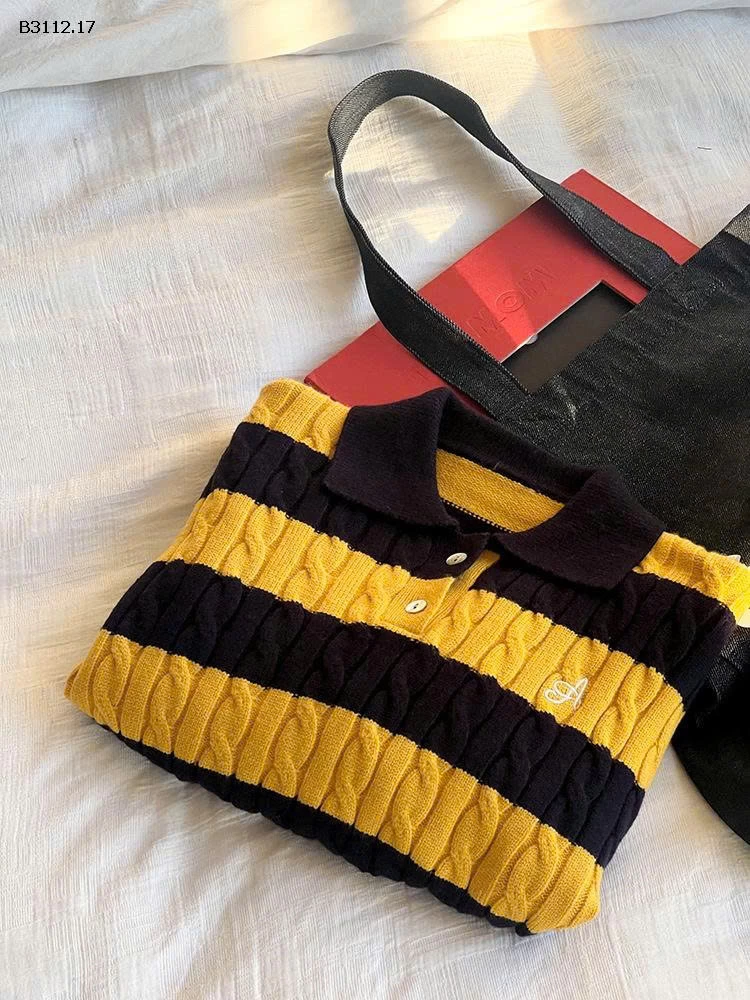 Áo len dệt kim dày dặn kẻ sọc  Elmo Baby Kids AMBB-Giá sỉ  sz 90-150 :  215k Sz 160 : 232k