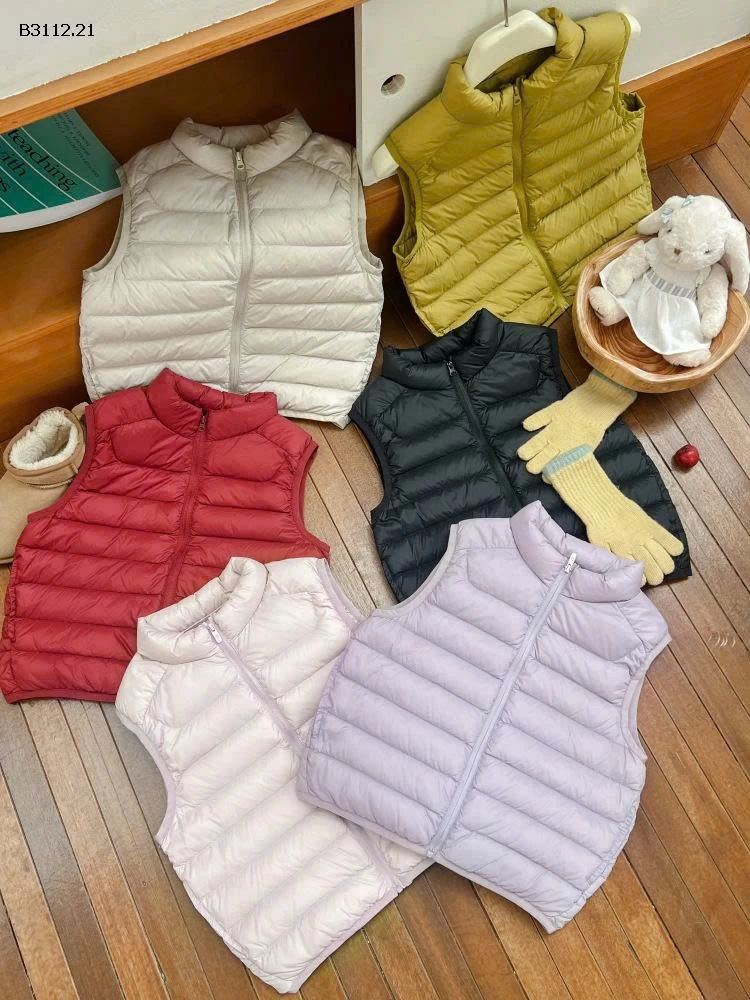 Áo khoác không tay lông vũ nhẹ, có gân  Elmo Baby Kids AMBB-Giá sỉ  sz 90-150 : 279k Sz 160 : 312k Sz 170 : 348k