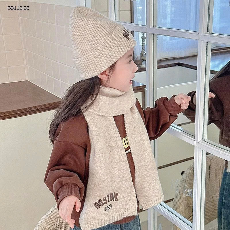 SET MŨ LEN & KHĂN QUÀNG TRẺ EM-Giá sỉ 62k