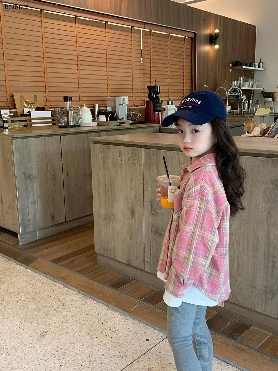 Áo sơ mi kẻ caro trẻ em nhà  AMBB-Giá sỉ  sz 90-150: 153k sz 160: 169k