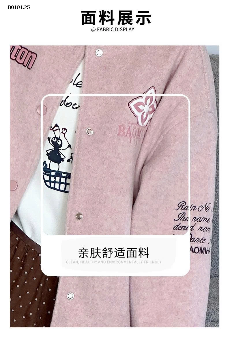 ÁO KHOÁC BOMBER HỒNG CHO BÉ GÁI-Giá sỉ 360k