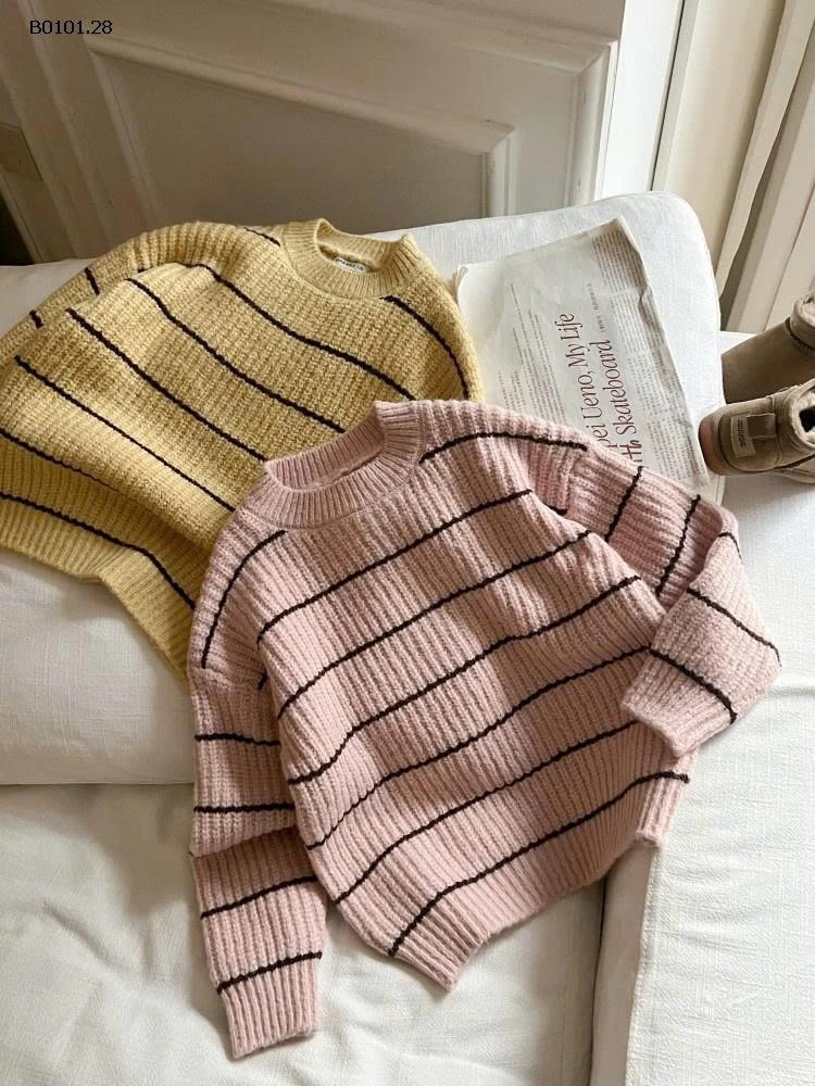 ÁO LEN KẺ AMBB-Giá sỉ sz 90-150: 198k sz 160: 215k