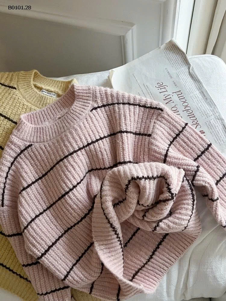 ÁO LEN KẺ AMBB-Giá sỉ sz 90-150: 198k sz 160: 215k