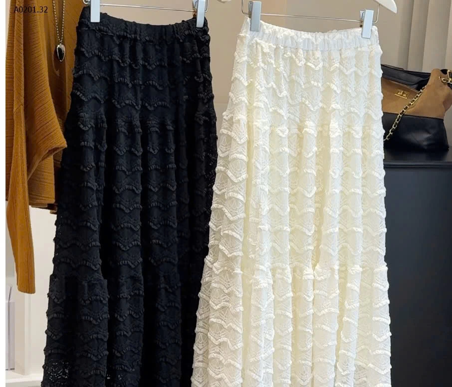 Mẫu chân váy ren dáng dài nhà Anna- sỉ 235k