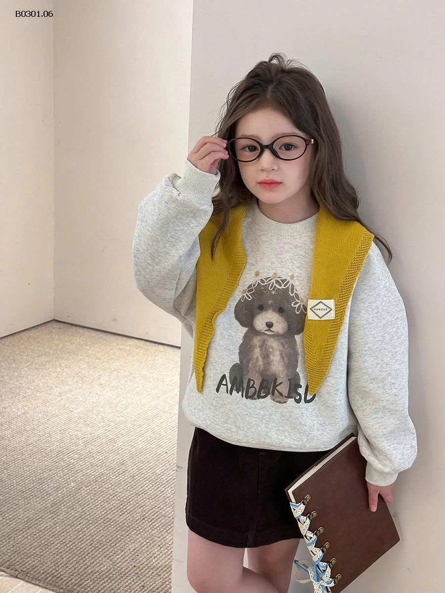 Áo nỉ họa tiết BST mới AMBB-Giá sỉ  sz 90-150: 170k  sz 160: 184k  sz 170: 197k 