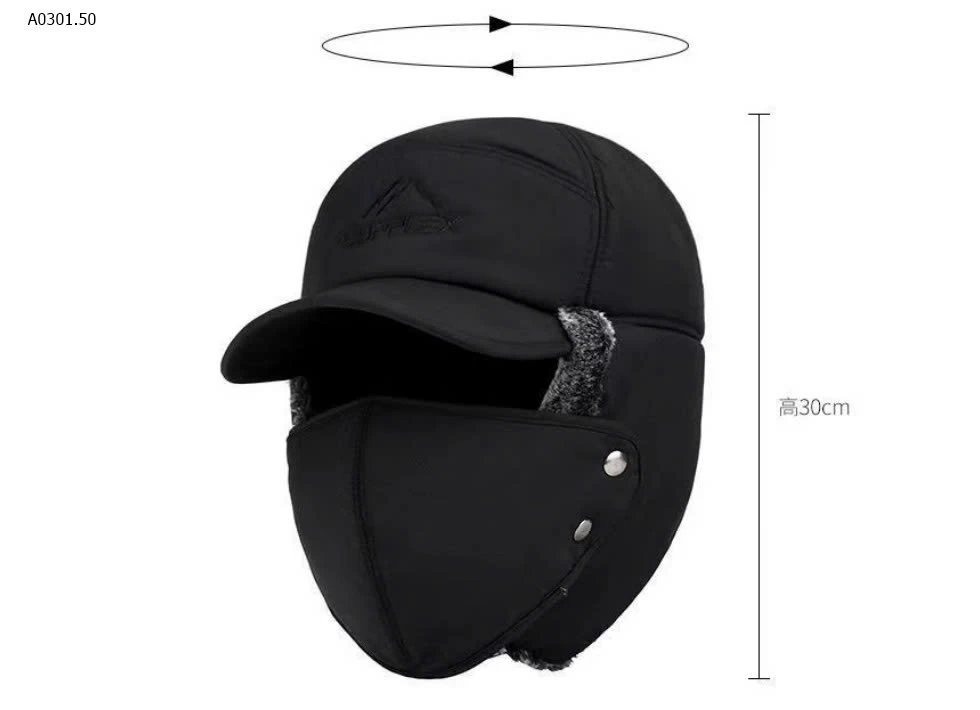 MŨ LÔNG KÈM KHẨU TRANG- sỉ 60k