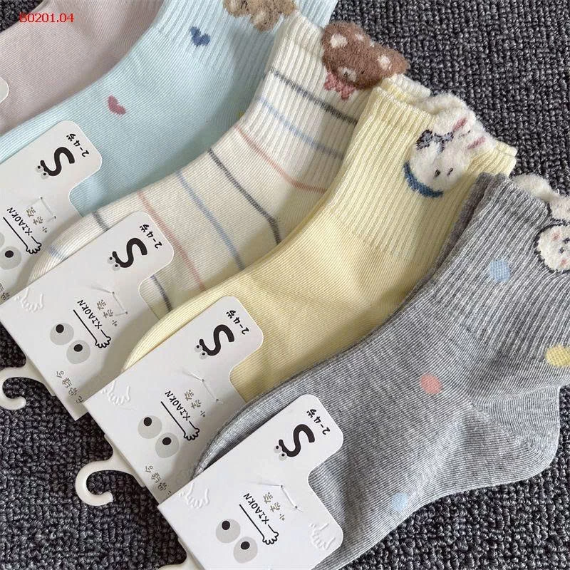  TẤT COTTON CHO BÉ-Giá sỉ 77k/set 5đôi