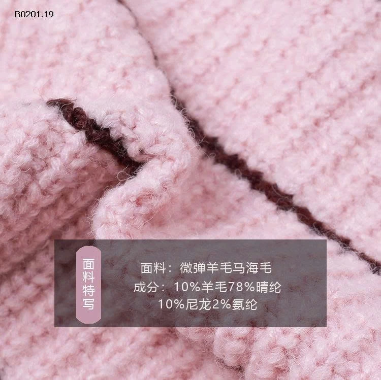 ÁO LEN KẺ AMBB CỔ TRÒN 25K143- Giá sỉ 90-150: 198k  160: 215k 