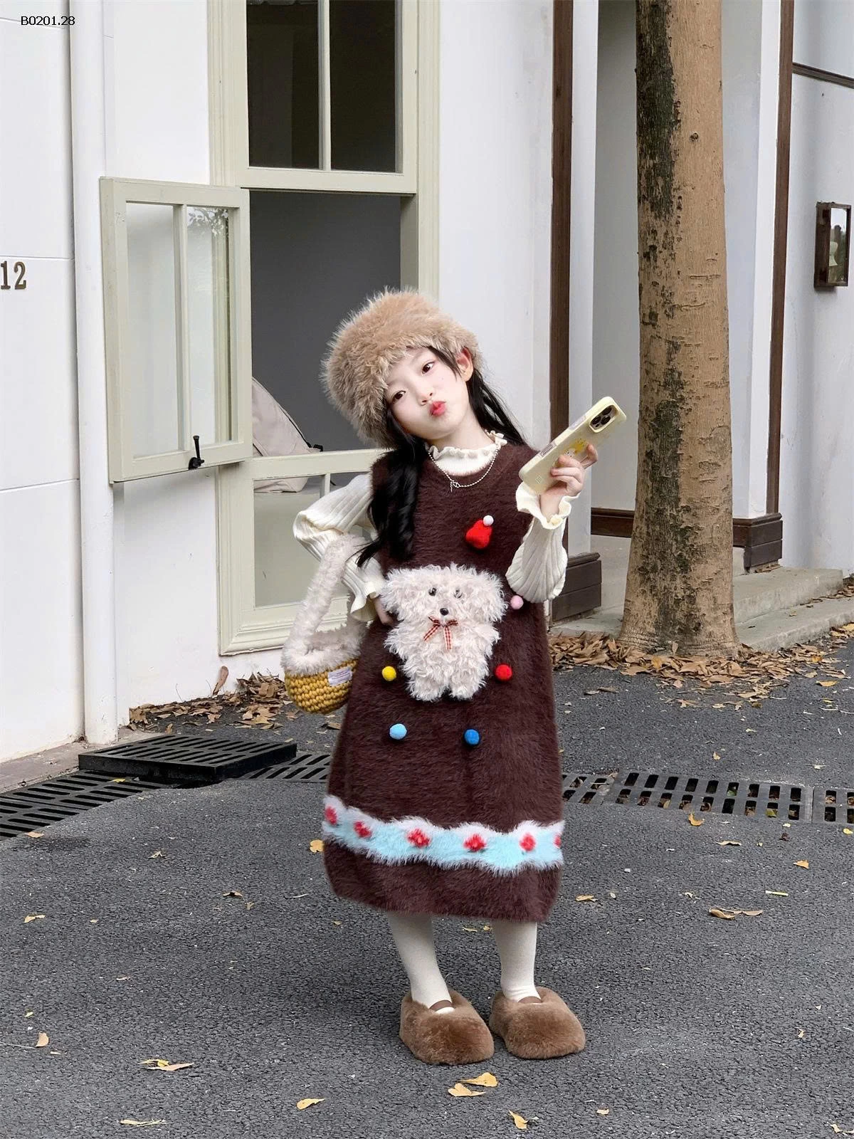 SET ÁO LEN MIX VÁY CÚN BG-Giá sỉ  áo len : 169k  váy len : 321k 