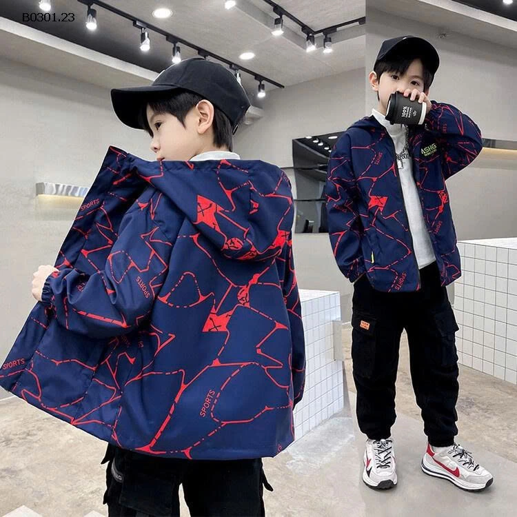 ÁO KHOÁC GIÓ SIZE ĐẠI BÉ TRAI -Giá sỉ 222k