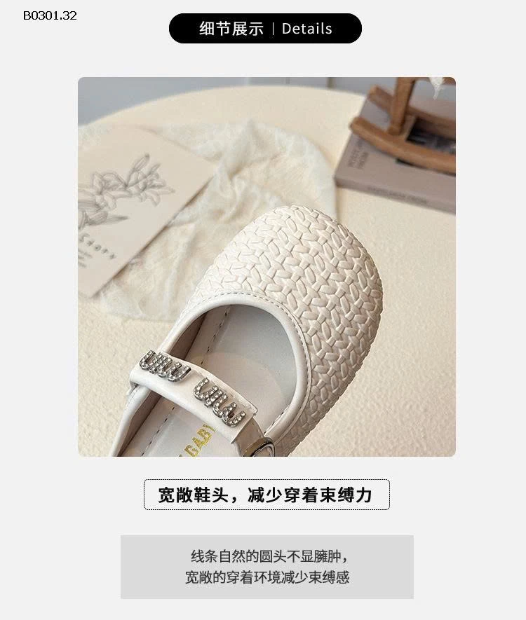 DÉP CÔNG CHÚA QUAI NGANG BG- Giá sỉ sz 23-28: 155k sz 29-34: 165k