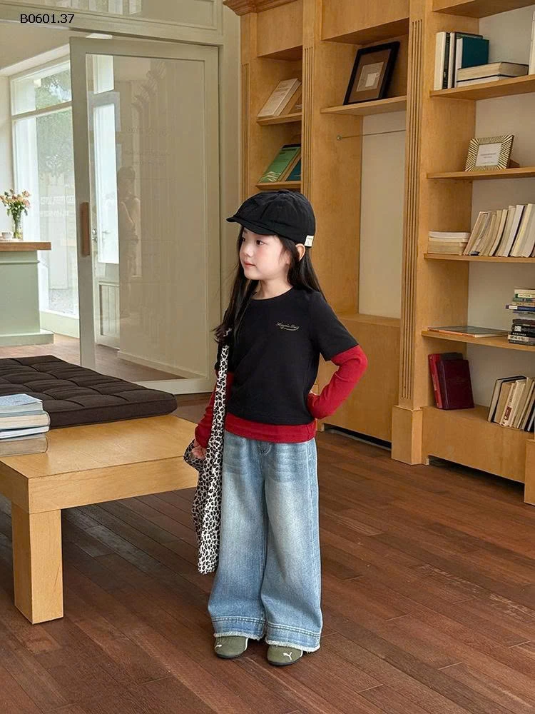 Quần jeans rách vá viền tua rua BG nhà Elmo Baby Kids  AMBB -Giá sỉ size 90-150 : 236k sz 160 : 256k sz 170 : 280k