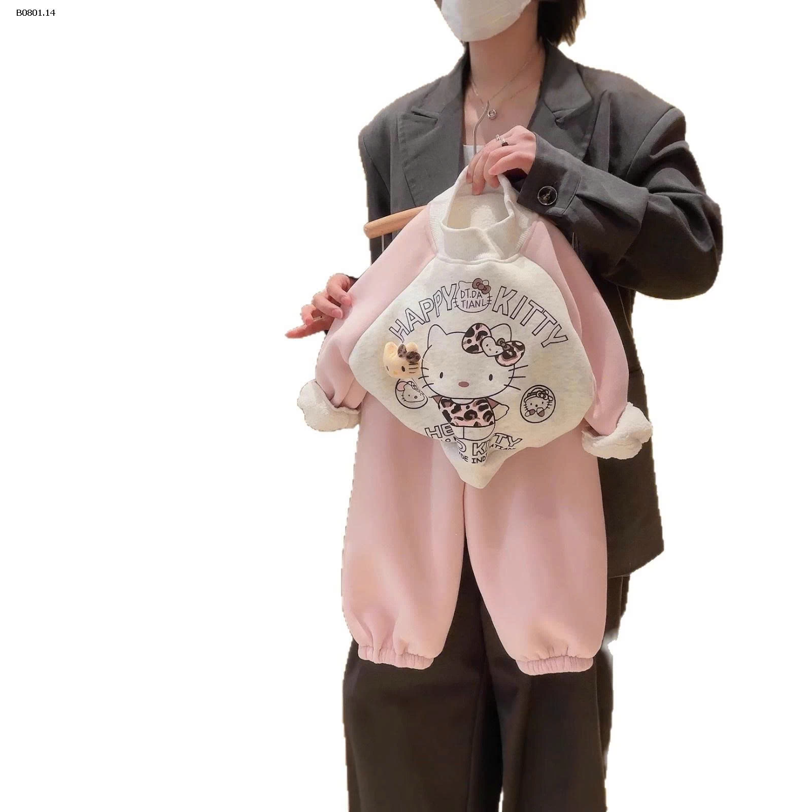 set nỉ lót lông dày cho bé -Giá sỉ  sz 80-110: 139k sz 120-150:155k