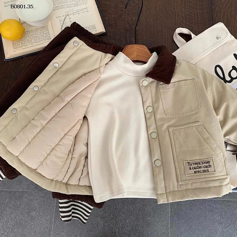 Áo khoác chần bông cho bé trai - sỉ giá 330k