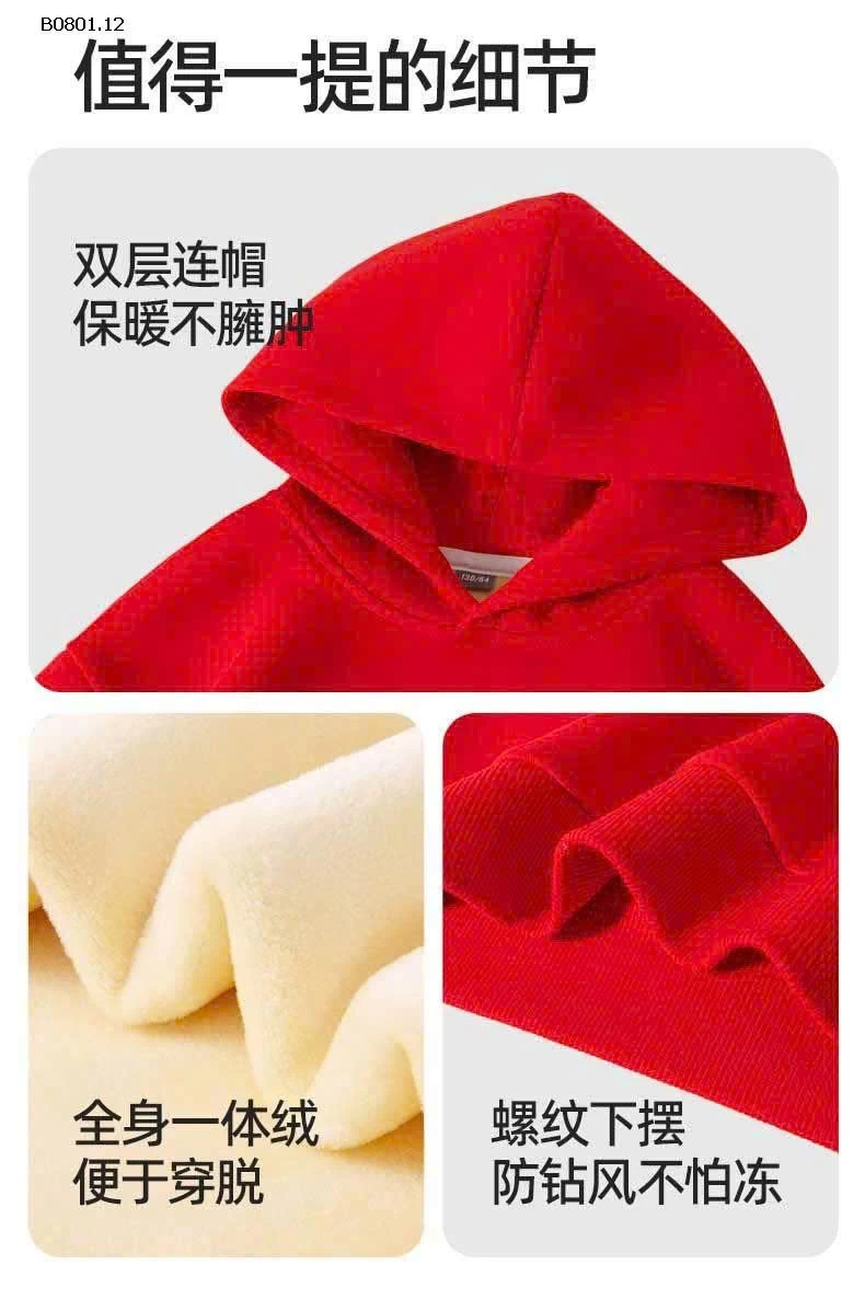 Mẫu hoodie lót bông nhà BOBDOG siêuu ấm 2-Giá sỉ  sz 110-130 : 240k sz 140-170 : 288k