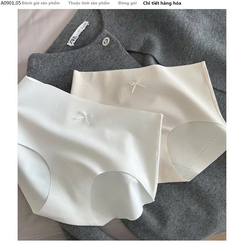 QUẦN LÓT KHÔNG VIỀN KHÁNG KHUẨN 10A -sỉ 85k/set 3c chọn màu