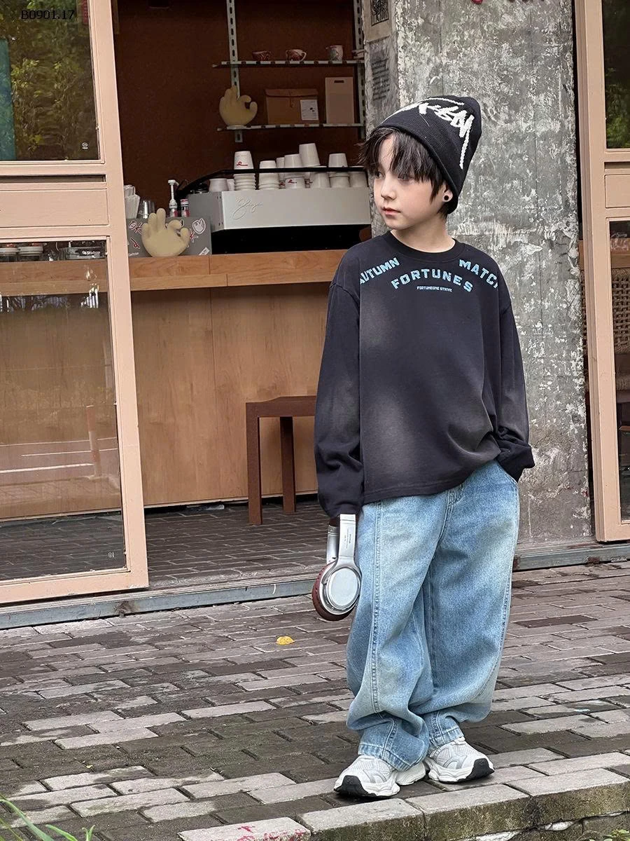 ÁO THUN DÀI TAY AMBB CHO BÉ -sỉ Sz 90-150 : 124k                 Sz 160 : 133k                 Sz 170 : 142k