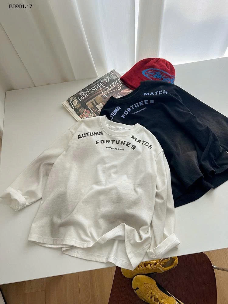 ÁO THUN DÀI TAY AMBB CHO BÉ -sỉ Sz 90-150 : 124k                 Sz 160 : 133k                 Sz 170 : 142k