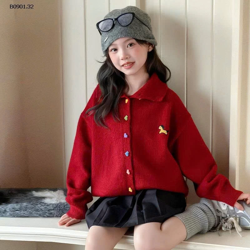 Áo khoác cardigan dệt kim cài cúc đơn giản BG - Giá sỉ 288k