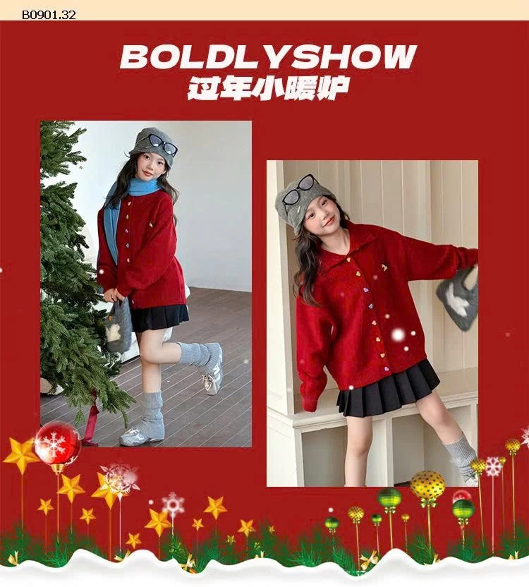 Áo khoác cardigan dệt kim cài cúc đơn giản BG - Giá sỉ 288k