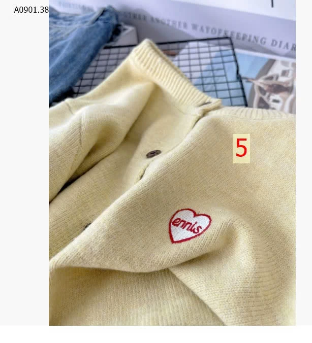 ÁO CARDIGAN LEN THÊU HÌNH TIM CHO NỮ sỉ 170k
