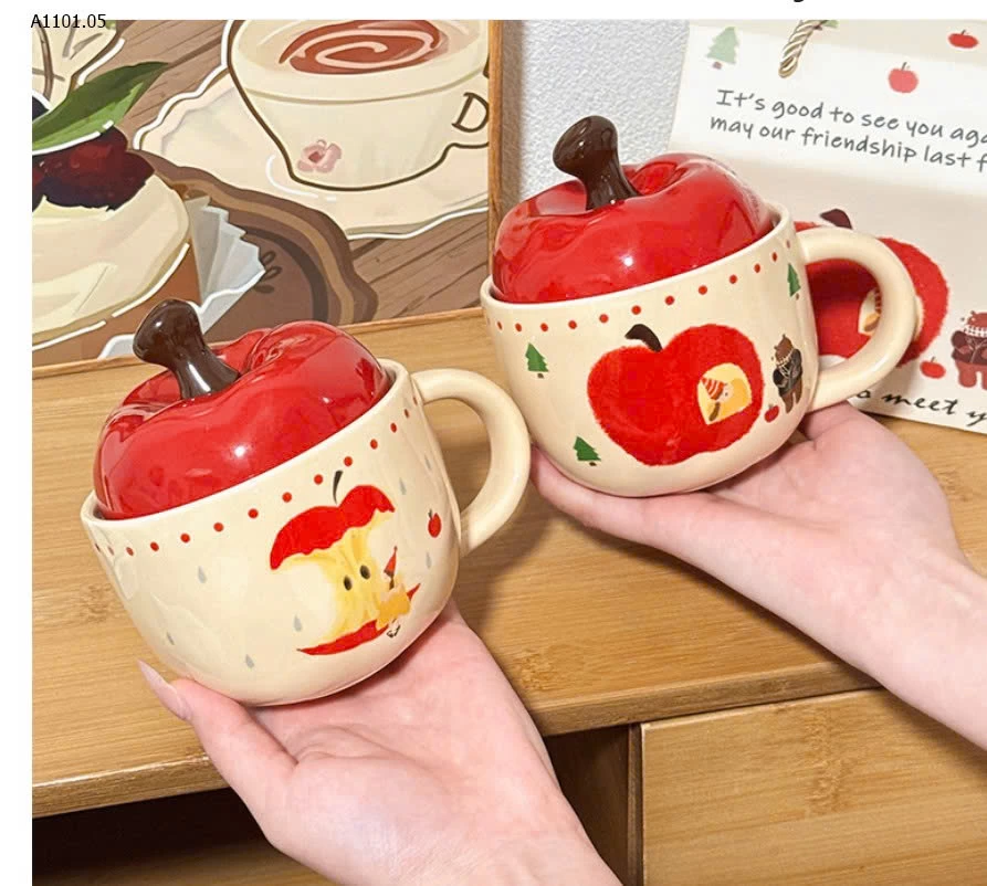 SET CỐC GỐM HÌNH TÁO  - Giá sỉ 145k