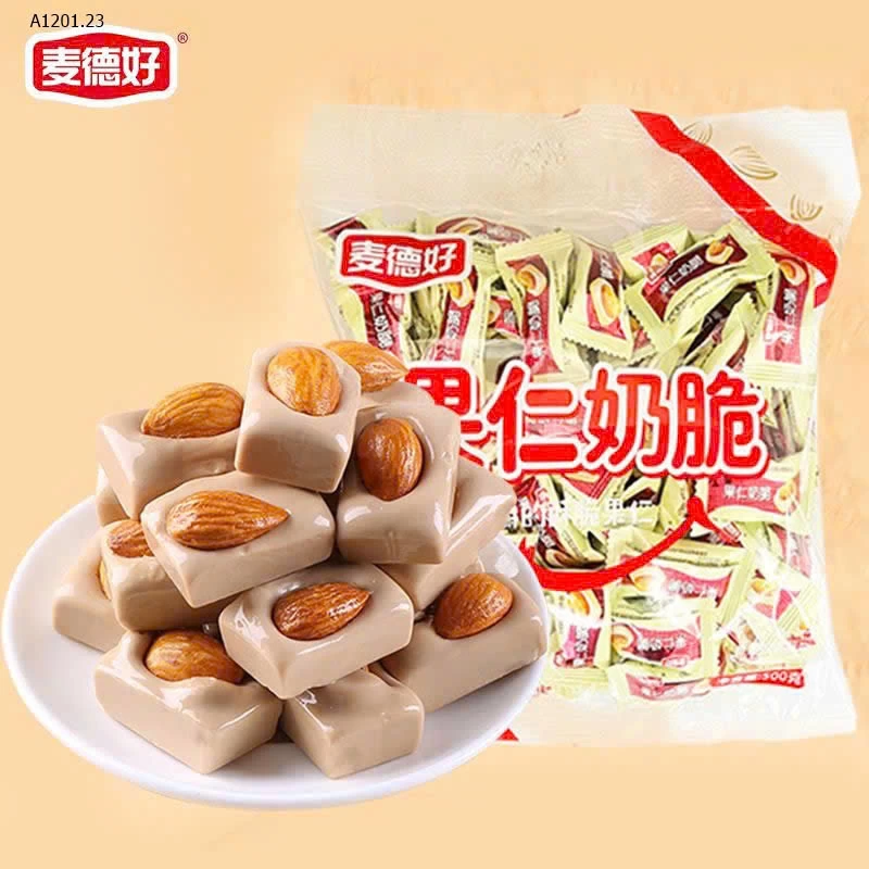 Kẹo Hạnh Nhân Nguyên Hạt Vị Vani Bơ Sữa Sale 80% - Giá sỉ 86k/500gr