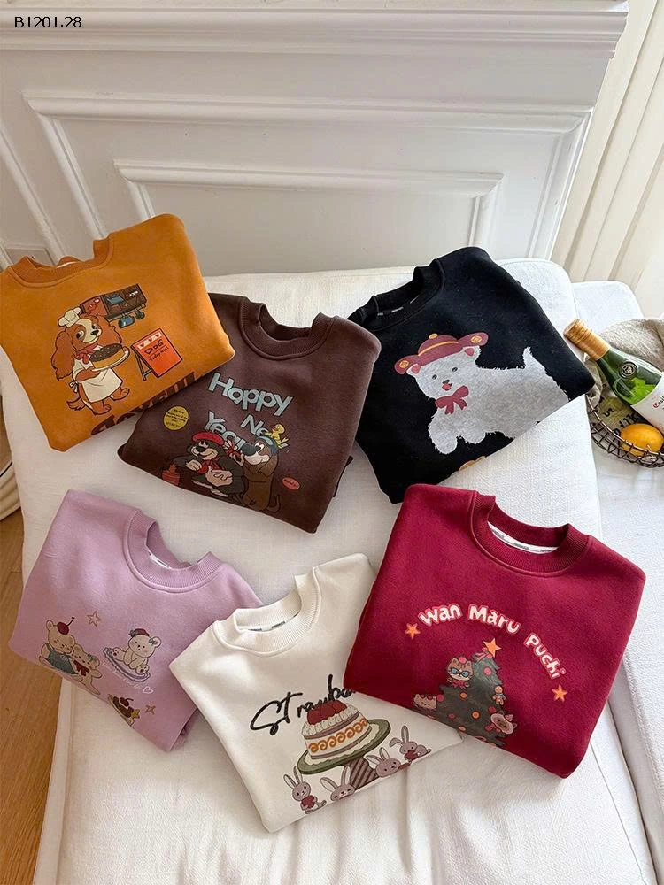 Áo ấm áp lót lông cừu và dày dặn dành cho trẻ em đón giao thừa nhà AMBB- sỉ giá  sz 90-150: 184k sz 160 : 205k sz 170 : 220k