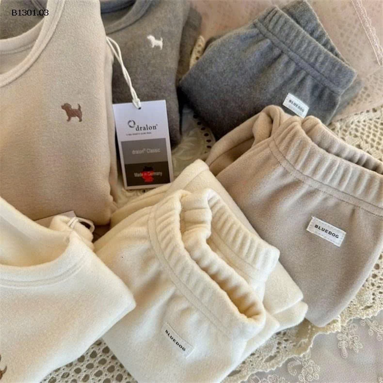 BỘ NỈ BÔNG BLUEDOG CHO BÉ-Giá sỉ 124k