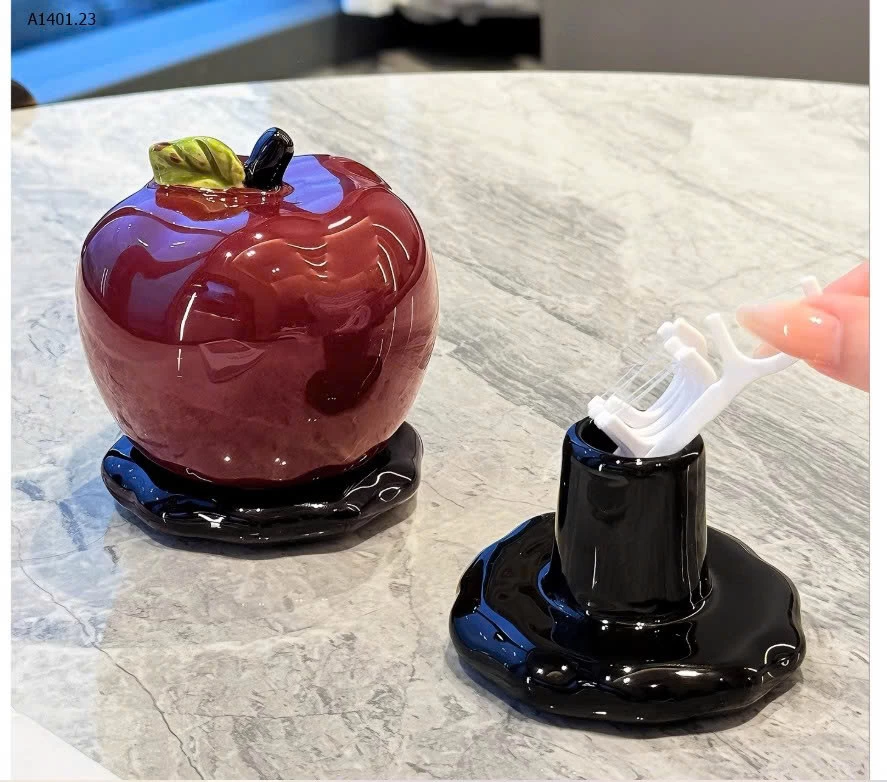 Hũ đựng tăm hình quả táo - sỉ 100k