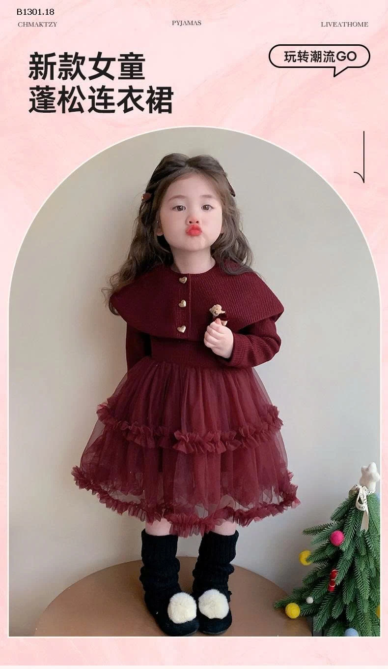 VÁY CHOÀNG ĐỎ BG -Giá sỉ 266k